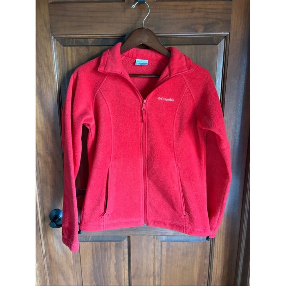 Columbia Benton Springs Red Full-Zip Fleece Jacket- Women's Small